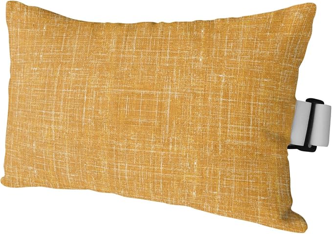 Outdoor Lumbar Pillow Set of 1, Amber Waterproof Beach Headrest Pillow with Inserts, Farmhouse Vintage Amber Solid Color Modern Recliner Throw Pillows for Patio Furniture, 12 x 20