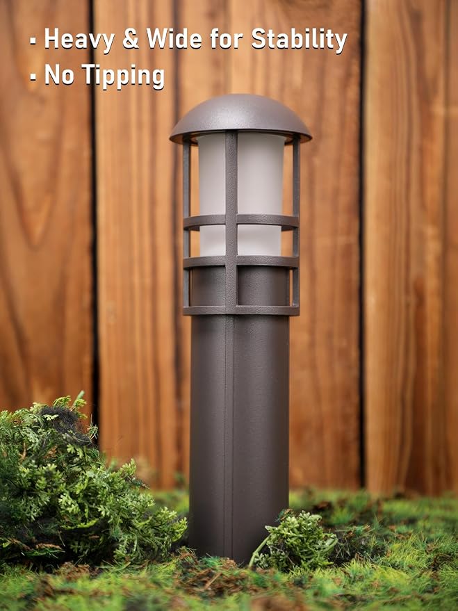 LEONLITE 4-Pack RGBCW Low Voltage Landscape Pathway Lights, 3W, CRI90 | Color Changing, 12-24V AC/DC, Aluminum, ETL, Multi-Color, Low Voltage LED Bollard Path Lights, for Walkway Yard Garden