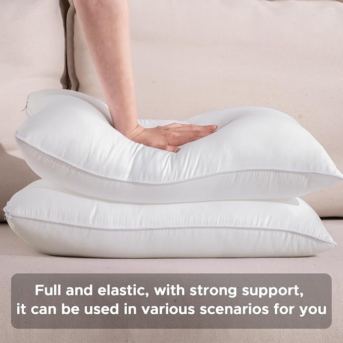 12x20 Waterproof Outdoor Lumbar Pillow Inserts Set of 2 | 12x20 Lumbar Pillow Inserts, Water-Resistant Outdoor Fabric, 7D Polyester Fill, Comfortable Support, Shape Retaining