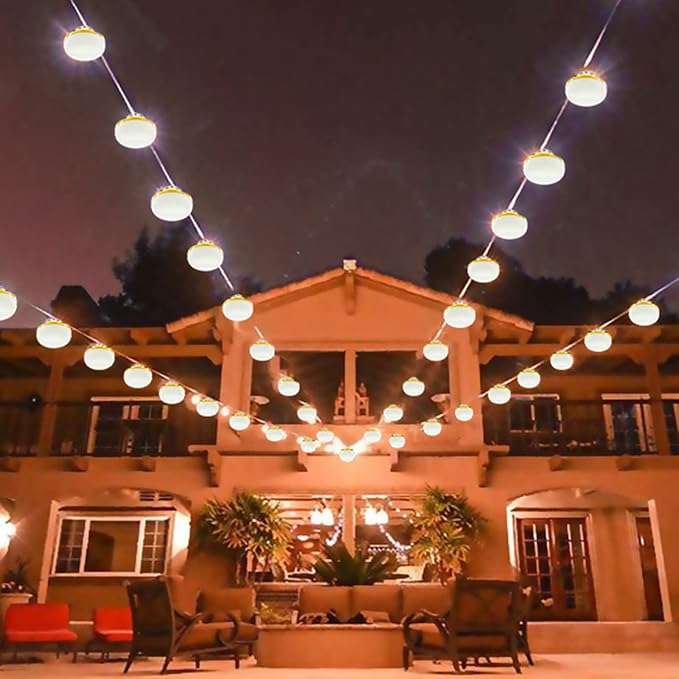 New 100FT Construction String Lights LED Industrial Grade 3Prong | Best for Construction Sites,Renovation, Walkways,Patio,Mine cave,Outdoor Lighting Solutions Use,Free for Climbing Hook