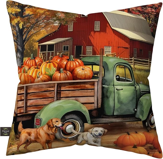 Briarwood Lane Fall Indoor/Outdoor Pillow 17x17 Autumn Farm for Fall Pillow