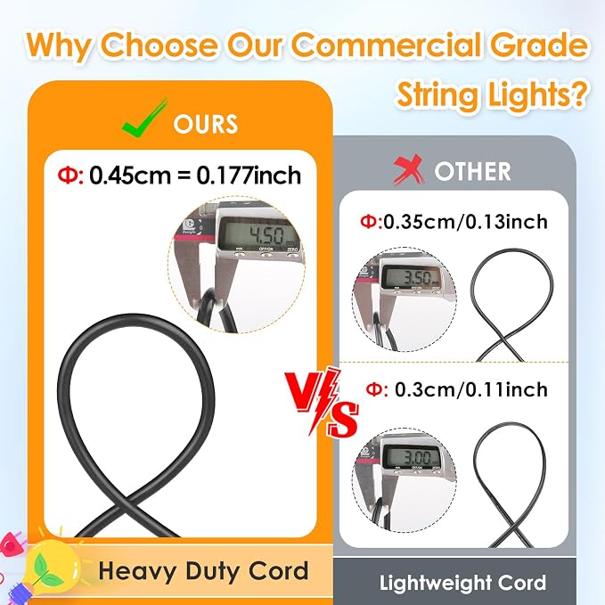 48FT Outdoor Patio RGB Cafe String Lights with Remote, Black | Plug in, 8 Lighting Modes, 15+2 S14 LED Edison Bulbs, Dimmable, Shatterproof, Waterproof, Linkable, for Christmas Party Yard