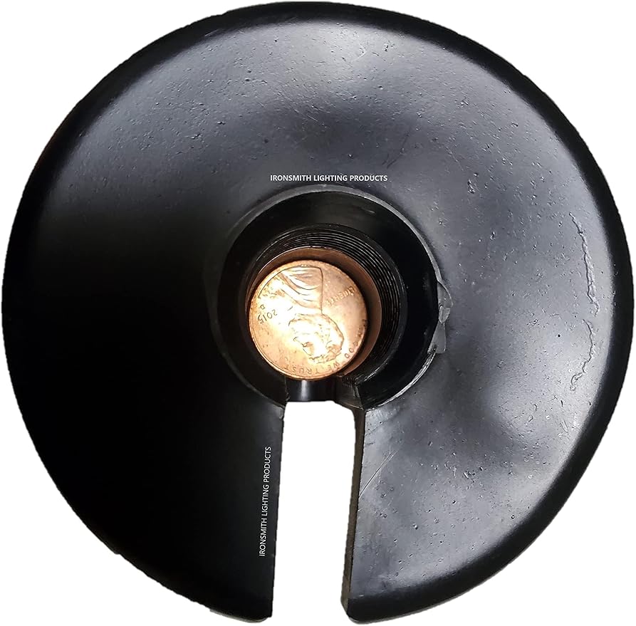8" Outdoor Light Stake in Black Finish - Support Light Fixture Spikes, Universal Use, Resin Materials, Side Wireway (2 - Large Spike with Wireway)