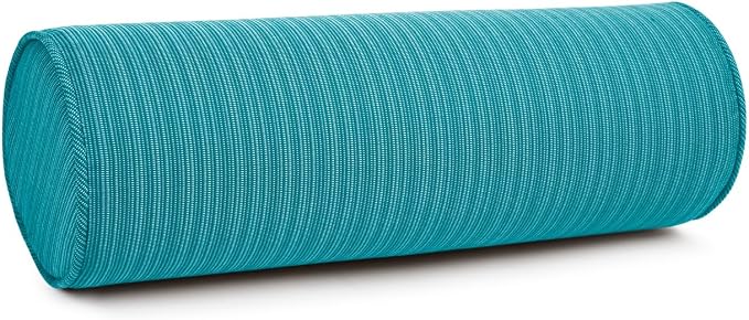 Sherry Kline Island Breeze Indoor/Outdoor Corded Neck Bolster Peacock 6"x 18" Set of 2