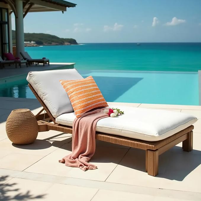 Pack of 2 Outdoor Pillows, 18x18 Outdoor Throw Pillows Waterproof | Decorative Patio Pillows, Outdoor Square Pillows, Fluffy and Supportive, Couch and Garden Use, Pebble Orange