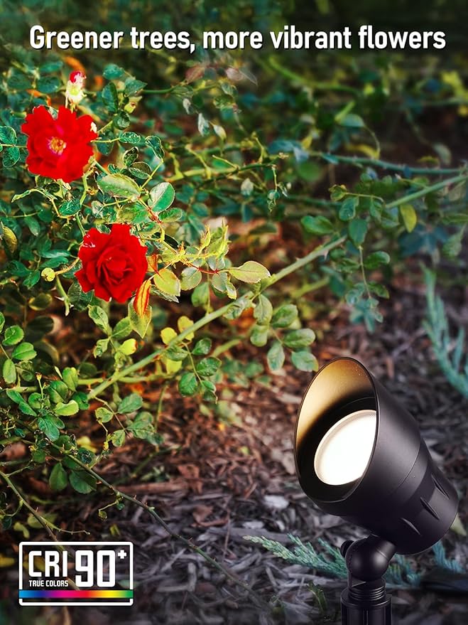 LEONLITE 12-Pack 12-24V Low Voltage LED Spotlight 3000K Oil Rubbed Bronze | Landscape Pathway Lights Outdoor, CRI90, Aluminum Spot Lights for Garden, ETL Listed, IP65 Waterproof, Warm White