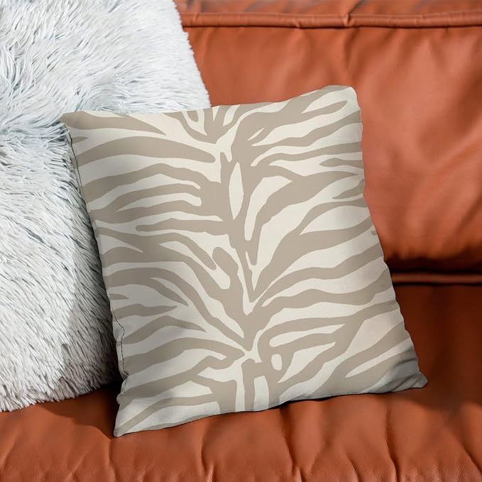 Blue Tiger Print Pillow Cover Animal Tiger Print Cushion Cover 16x16 INModern Accent Square Couch Sofa Cushion Covers for Patio Couch Sofa