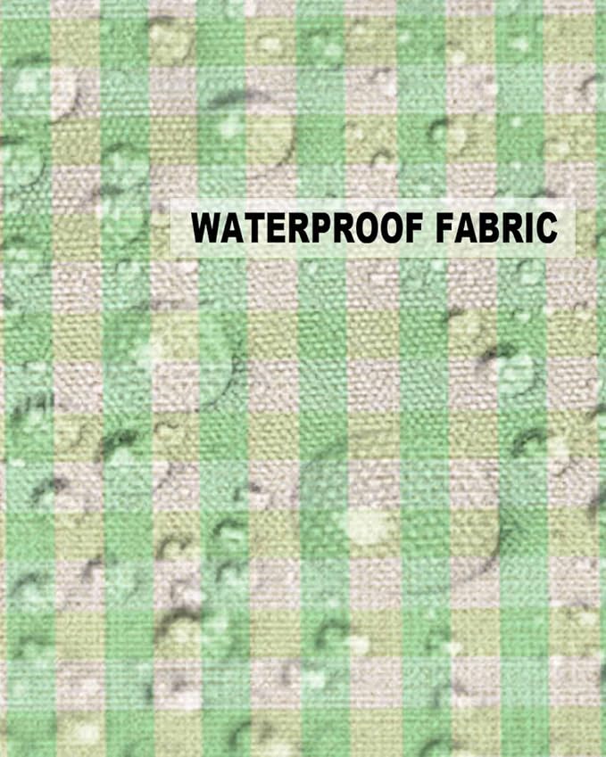 Outdoor Waterproof Throw Pillow Covers Set of 2 Green Buffalo Plaid Pillowcases 20x20 Inches Linen Classic Checked Patio Decorative Pillows Cushion Case Patio Pillows for Couch Bed Chair Garden