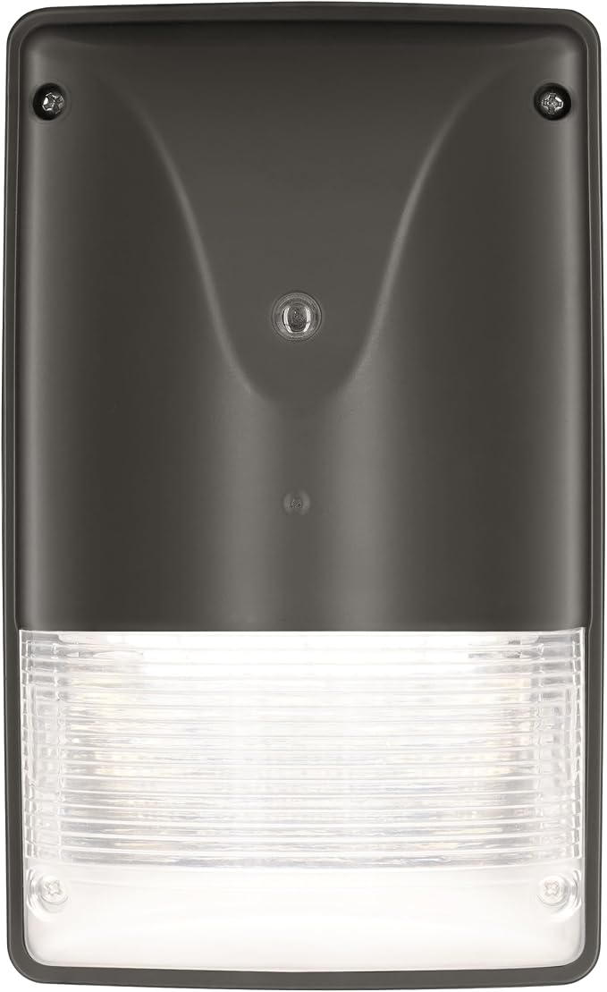 LEDVANCE Mini Wall Pack LED Luminaire, Non-Cutoff, 10/20/30W, 120-347V, Dimmable, 80 CRI, 3000/4000/5000K, Photocell, Bronze - 1 Pack (63475)