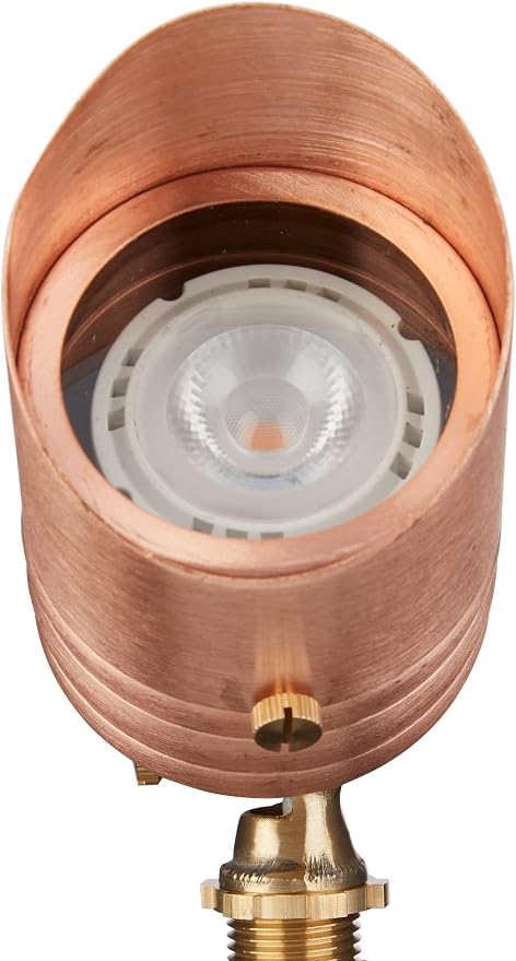 VOLT Fat Boy 12V Solid Copper Outdoor Spotlight | Lamp Ready Uplight for Low Voltage Landscape Lighting of Yard, Lawn, Garden, Patio, Trees & House