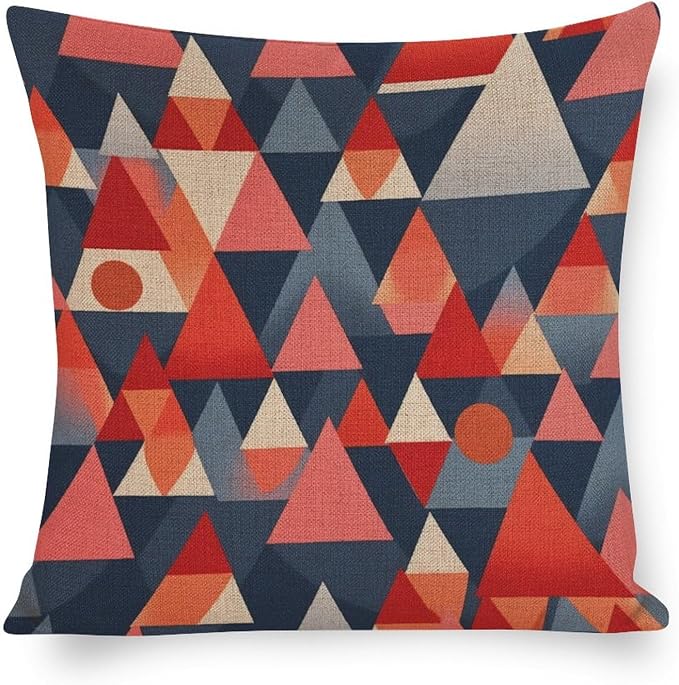 Soft Throw Pillows for Couch Colorful Fun Aesthetic Mid Century Modern Gomestry Pillowcase 20"x20" Mid Century Modern Decorations Pillow Covers Home Decoration for Sofa Couch Living Bed Room