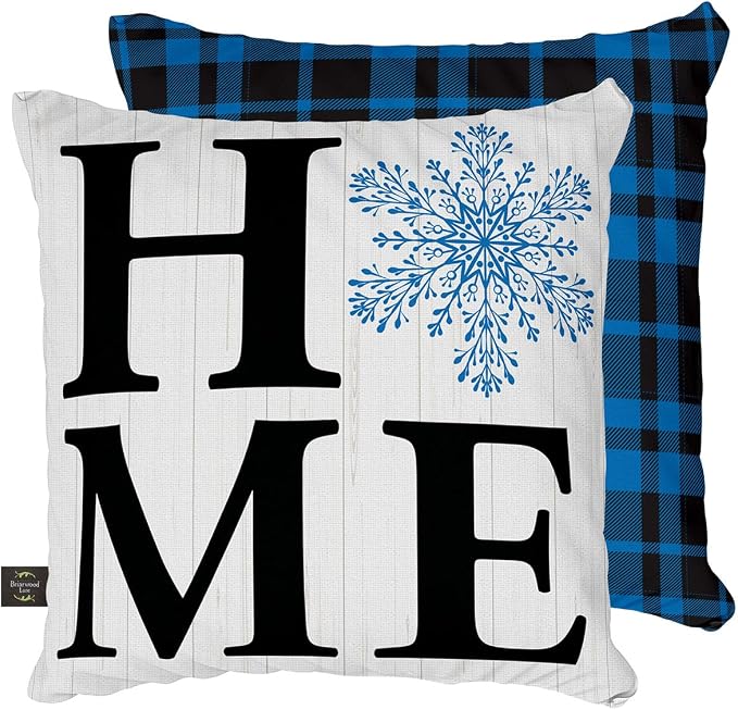 Briarwood Lane Winter Indoor/Outdoor Pillow 17x17 Snowflake Home for Winter Pillow
