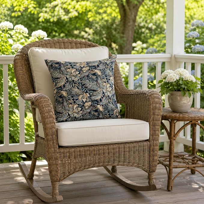 Outdoor/Indoor Decorative Throw Pillows 18×18 Inch | Pack of 2 Waterproof Decorative Throw Pillows with Inserts, Square Pillows for Bed, Couch, Sofa and Patio Furniture