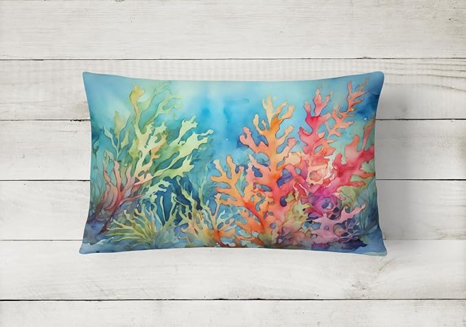 Caroline's Treasures DAC2825PW1216 Seaweed Throw Pillow Machine Washable, Indoor Outdoor Decorative Pillow for Couch, Bed or Patio, 12HX16W