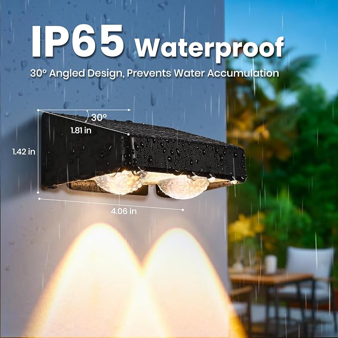 Solar Fence Lights Outdoor, Color Changing, Waterproof IP65, 20 Pack | 11 Modes, 9 Colors 50 LM Solar Lights Waterproof with LED Focus Lens for Wall Backyard Deck Patio Porch Step Pool Decor