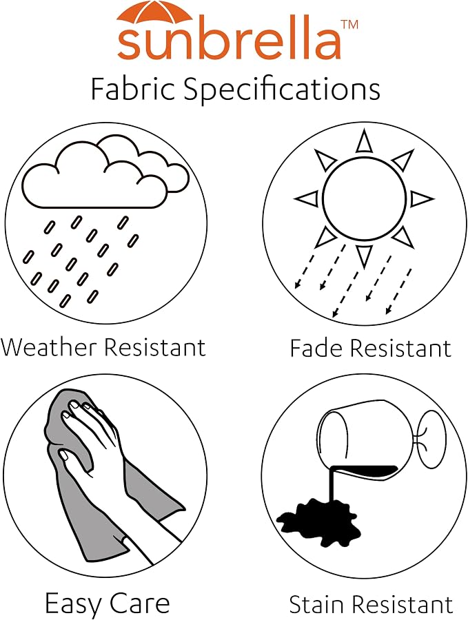 Outdoor/Indoor Sunbrella Throw Pillows Square Set of 2 Pieces 16 inch x 16 inch Beaming Mojave - Cover Only, Insert Not Included