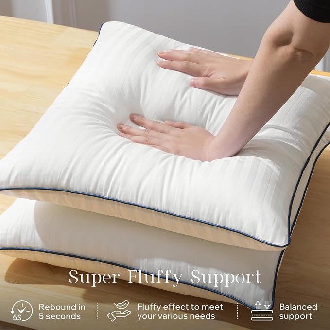 Phantoscope 18x18 Outdoor Pillow Inserts Outdoor Pillows Waterproof Striped | Water Resistant Outdoor Pillows for Patio Porch Furniture Indoor Decorative Throw Pillows Fillers Couch Sham Cushion Stuffer