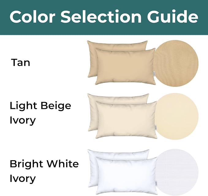 RSH DECOR Square Throw Pillows Set of 4, 17" x 17", Outdoor Pillows Waterproof, Patio Furniture Pillow, Decorative Outdoor Throw Pillow, Spun Polyester, Goldenrod Tan, Made in USA