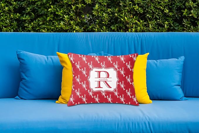 Personalized Crawfish Outdoor Throw Pillow (Rectangular)