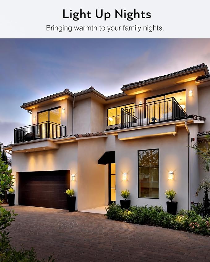 VIANIS White Porch Lights Outdoor, Aluminum Dusk to Dawn Outdoor Lighting | Light Sensor, Front Porch Light, Modern Exterior Lighting Fixtures, Waterproof Outdoor Wall Sconce Lantern for Garage, Patio