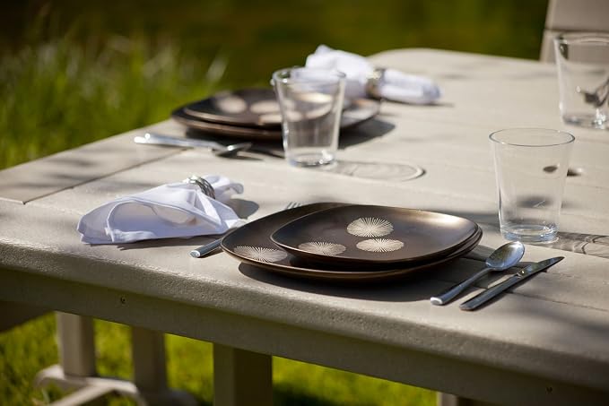 POLYWOOD PST48SA Park 48" Square Table, Sand
