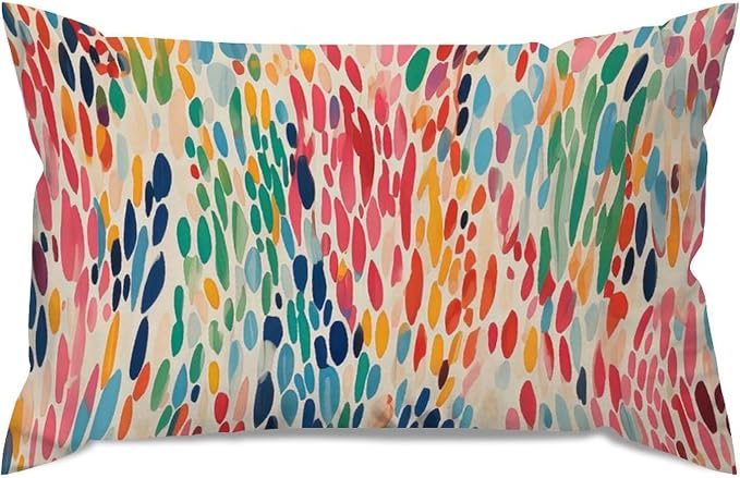 Make It Rain Fiesta Lumbar Support Pillow Case Rainbow Colorful Throw Pillow Cover Classic Decorative Cushion Cases Home Decor for for Sofa Couch Bed Chair Indoor 16x26in