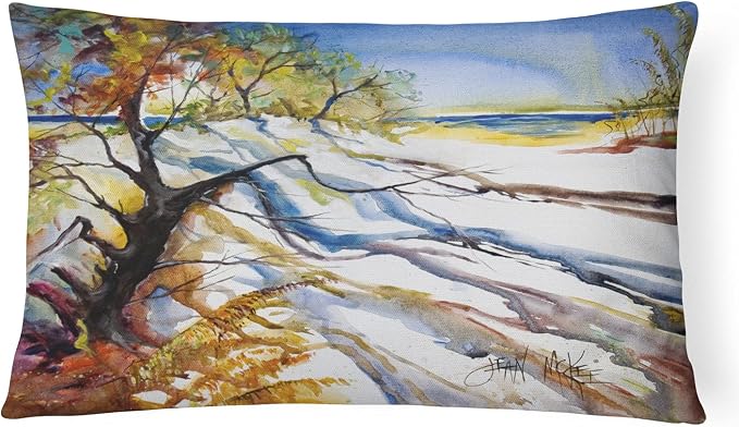 Caroline's Treasures JMK1124PW1216 Sand Dune Canvas Fabric Decorative Pillow Machine Washable, Indoor Outdoor Decorative Pillow for Couch, Bed or Patio, 12HX16W