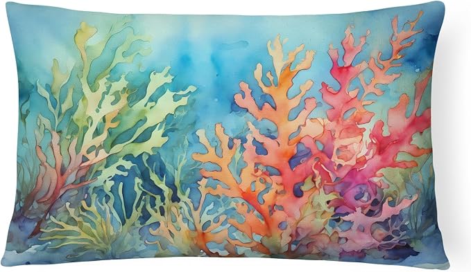 Caroline's Treasures DAC2825PW1216 Seaweed Throw Pillow Machine Washable, Indoor Outdoor Decorative Pillow for Couch, Bed or Patio, 12HX16W