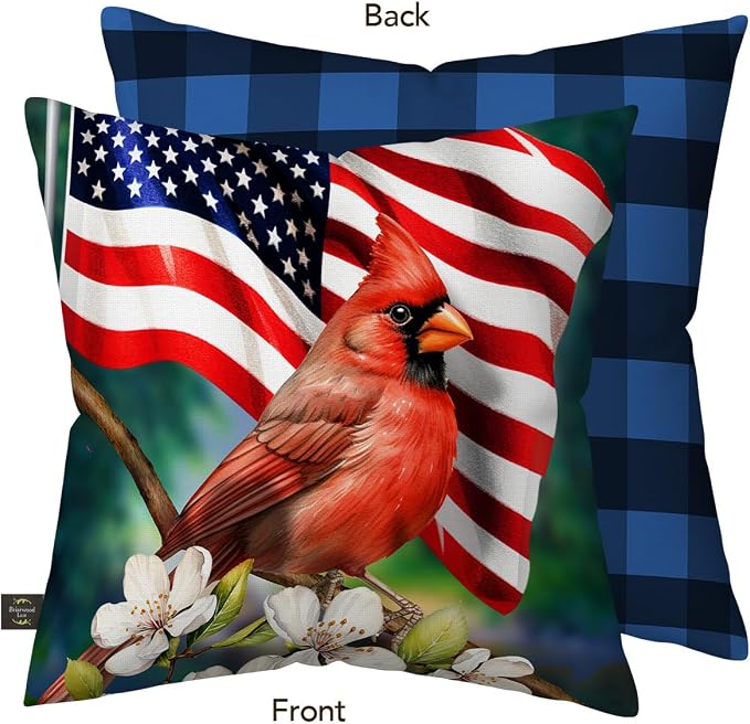 Briarwood Lane Spring Indoor/Outdoor Pillow 17x17 American Cardinal for Spring Pillow