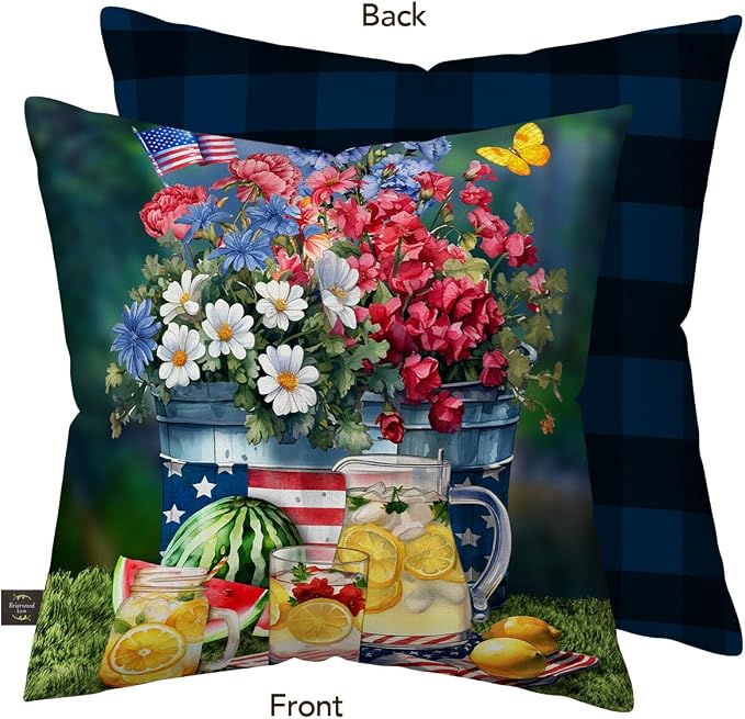 Briarwood Lane Summer Indoor/Outdoor Pillow 17x17 American Lemonade for Summer Pillow