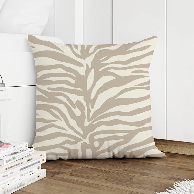 Blue Tiger Print Pillow Cover Animal Tiger Print Cushion Cover 16x16 INModern Accent Square Couch Sofa Cushion Covers for Patio Couch Sofa