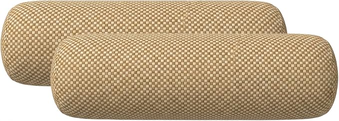 RSH DECOR: Neck Roll Pillows Set of 2 | 20” x 6” | Outdoor Bolster for Patio, Deck, Porch, or Poolside Furniture | Water & Fade-Resistant | Made in USA (Trixie Wicker)