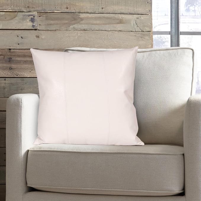 Howard Elliott Fluffy Square Throw Pillow, Premium Stuffer Decorative Comfortable Sleeper Cushion, Soft Square Pillow Insert for Bedroom, Couch & Sofa, 20 x 20 Inch, Avanti White