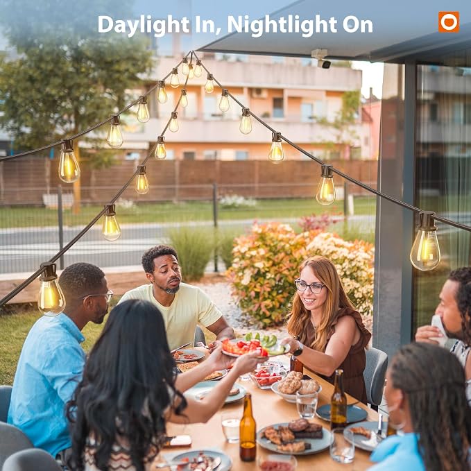 addlon 198FT(192FT+6) Solar String Lights Outdoor, Waterproof, Last 20+ Hrs | 68 Shatterproof LED Bulbs, USB Charging, Dimmable, Timer Remote, Easy Install for Garden, Backyard, Pergola and Party