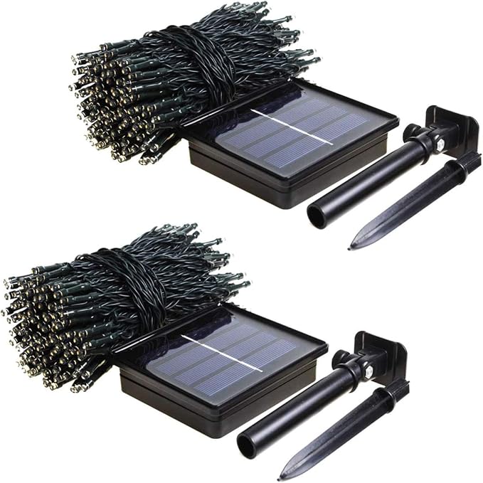Solar Halloween Lights Outdoor 2 Pack 480 LED Solar String Lights Purple | 170FT, 8 Modes, Auto On/Off, Memory Function, Waterproof Solar Twinkle Lights for Outside Garden Party Graveyard Horror Decor