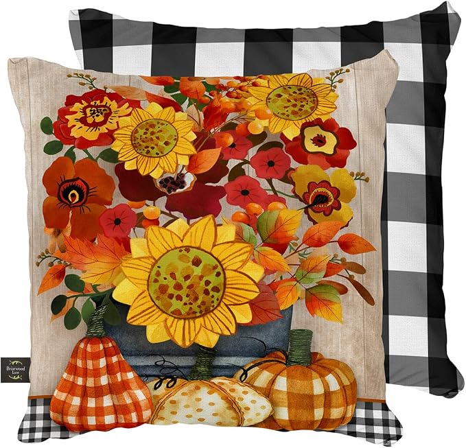 Briarwood Lane Fall Indoor/Outdoor Pillow 17x17 Autumn Bouquet for Fall Pillow