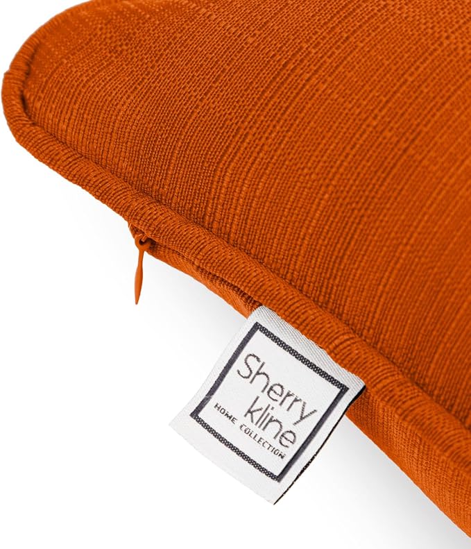 Sherry Kline Sunrise Indoor/Outdoor Rectangle (Boudoir) Corded Edge Filled Pillow Cayenne 13"x18" Set of 2