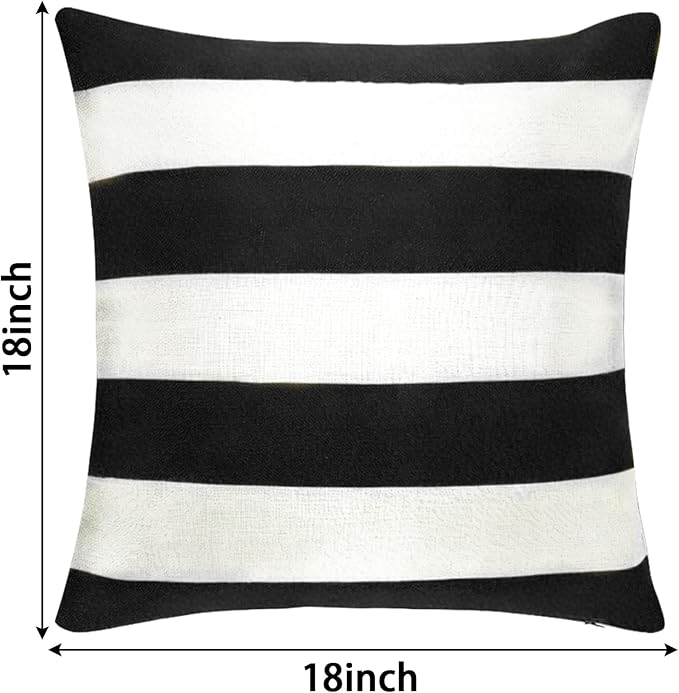 tiggell 2 Pack Outdoor Throw Pillows, Waterproof Throw Pillows with Inserts Decorative Square Pillows for Home Garden Patio Couch Balcony 18x18”