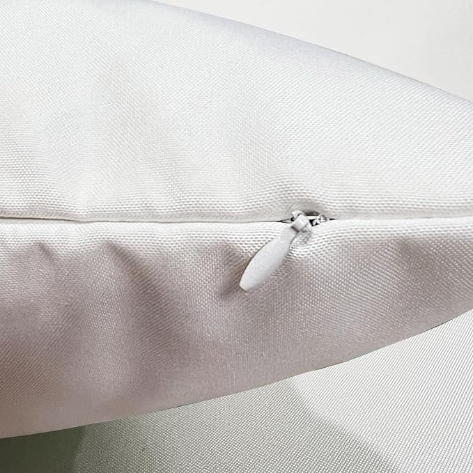 VAKADO 12x20 Lumbar White Outdoor Pillows Waterproof Set of 2 Throw Pillow Covers Decorative Patio Furniture Sunbrella Cushion Cases Outside Decor for Couch Garden Bench Porch