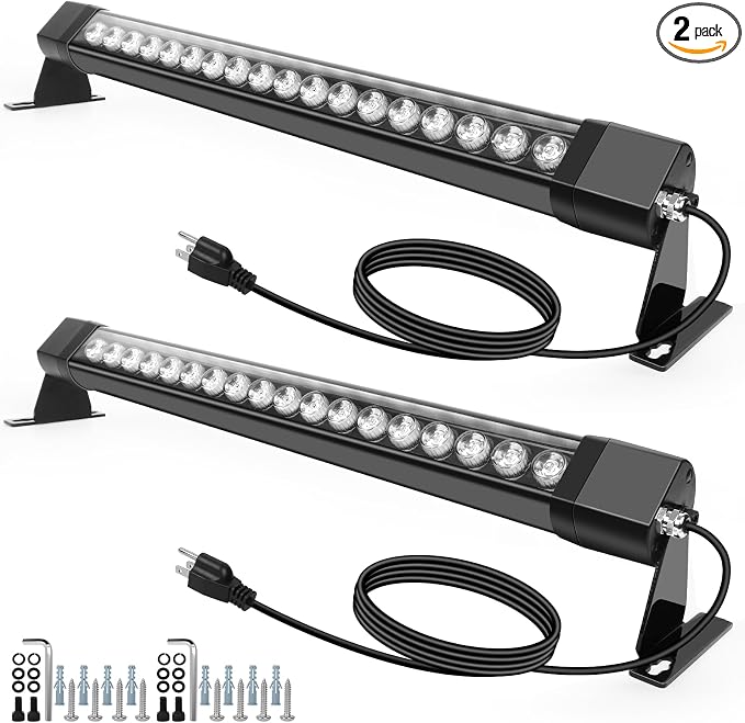 HNRLOY Wall Washer Light 2 Pack,36W 4000K Natural White Wall Washer Lighting,2FT 120V LED Linear Outdoor Wall Wash Light Bar for Garden,Backyards,Building,Courtyards Lighting
