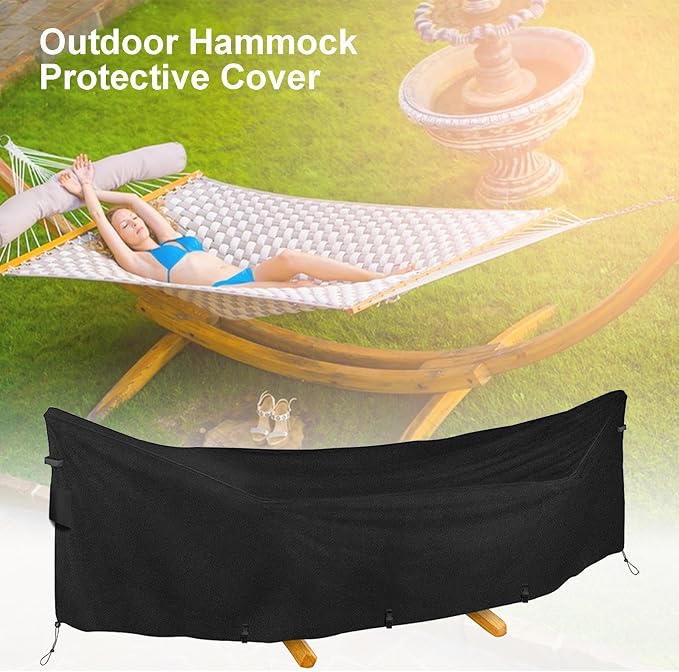 Hammock Cover - Heavy Duty UV Protection - Hammock Stand Protective Cover,for Summer Winter Camping Travel Hiking Climbing Park Beach Patio