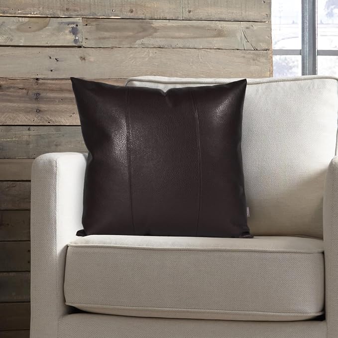Howard Elliott Collection Fluffy Square Throw Pillow, Premium Stuffer Decorative Comfortable Sleeper Cushion, Soft Square Pillow Insert for Bedroom, Couch & Sofa, 20 x 20 Inch, Avanti Black