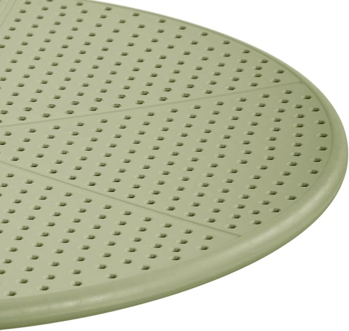 Christopher Knight Home Elshore Patio Bistro Table, Outdoor Plastic Round Table with Pedestal Base, Compact Bistro Table for Garden/Balcony/Poolside, Modern Coffee Table, Accent Table, Sage Green