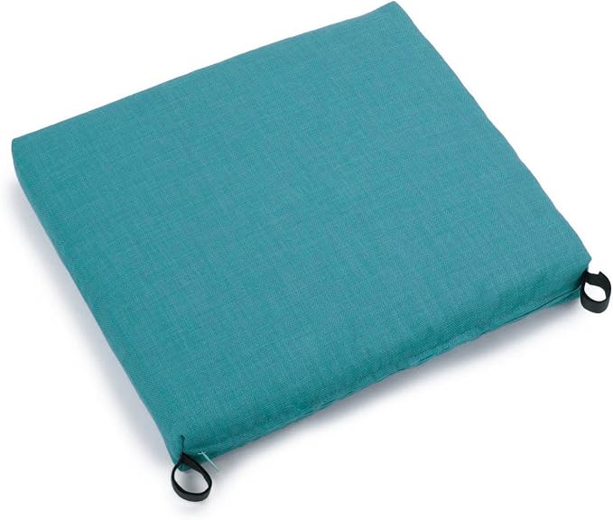 Blazing Needles Outdoor Chair Cushion, 20" x 19", Aqua Blue 1 Count