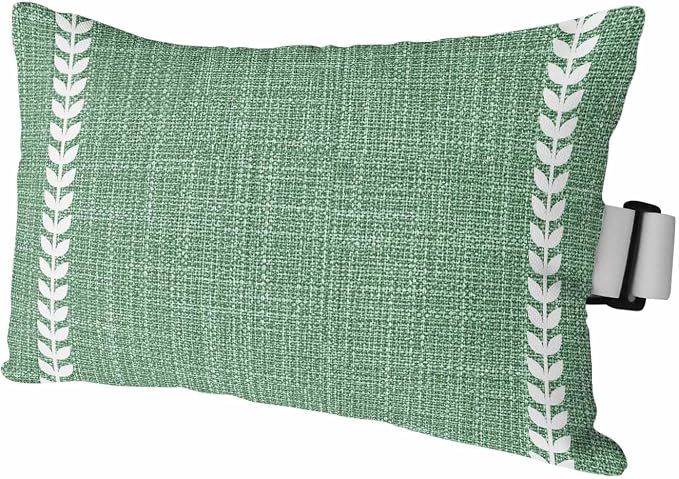Forest Sage Green Outdoor Lumbar Pillow 11x16 Inch, Spring Botanical Lines Art Simple Waterproof Throw Pillow Covers with Insert, Decorative Chair Cushions for Patio Garden Recliner