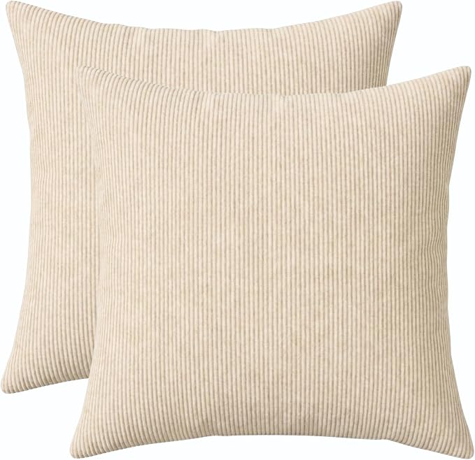 RSH DECOR: Square Throw Pillows Set of 2 | 17" x 17" | Water and Fade-Resistant Performance Fabric | Outdoor Pillow Covers with Down-Alternative Inserts | Made in USA (Logic Bones)