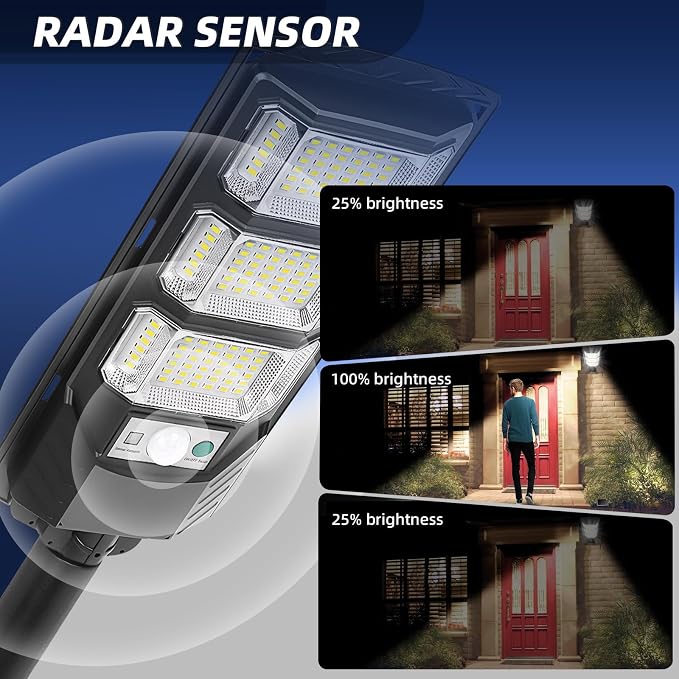 FOWSEEK 4 Pack Solar Flood Lights Outdoor, Solar Lights Outdoor Waterproof with Remote Control, Motion Sensor Outdoor Lights for Garden Patio Yard