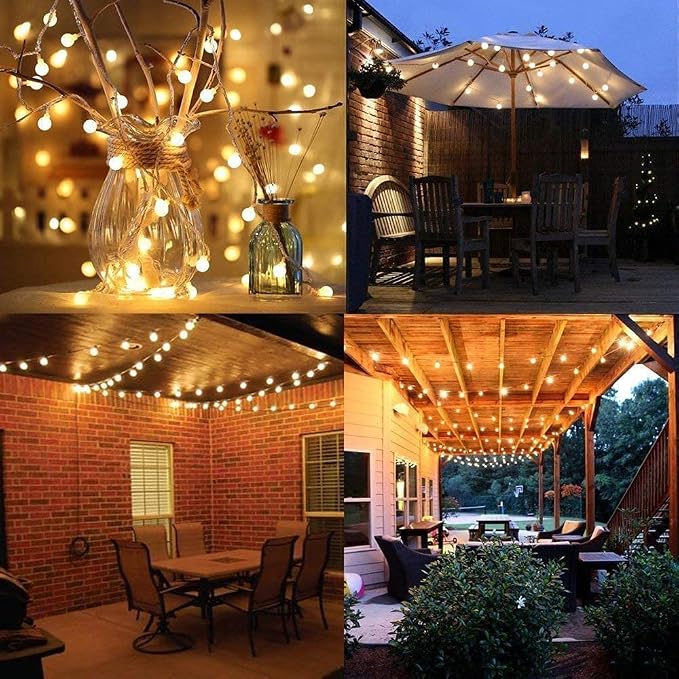 RaThun 65.6ft Globe String Lights with Remote for Indoor Bedroom Warm White | 150 LED Fairy Lights with Timer, 8 Modes, 16ft Extended Lead, Linkable for Bedroom,Dorm,Classroom,Christmas,Indoor Decor