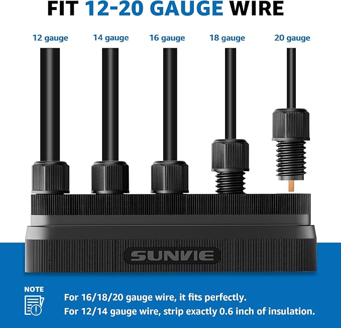 SUNVIE Low Voltage Wire Connector 5-Way Landscape Lighting Wire Connectors Fastlock3 12-20 Gauge Landscape Wire Junction Hub Connector for Landscape Lights Pathway Lights Low Voltage Cable, 2 Pack