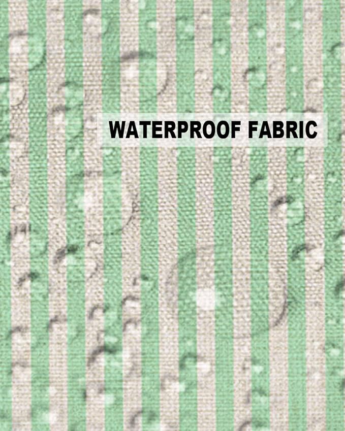 Outdoor Waterproof Throw Pillow Covers Set of 2 Green Stripes Pillowcases 16x16 Inches Linen Classic Vertical Striped Patio Decorative Pillows Cushion Case Patio Pillows for Couch Bed Chair Garden
